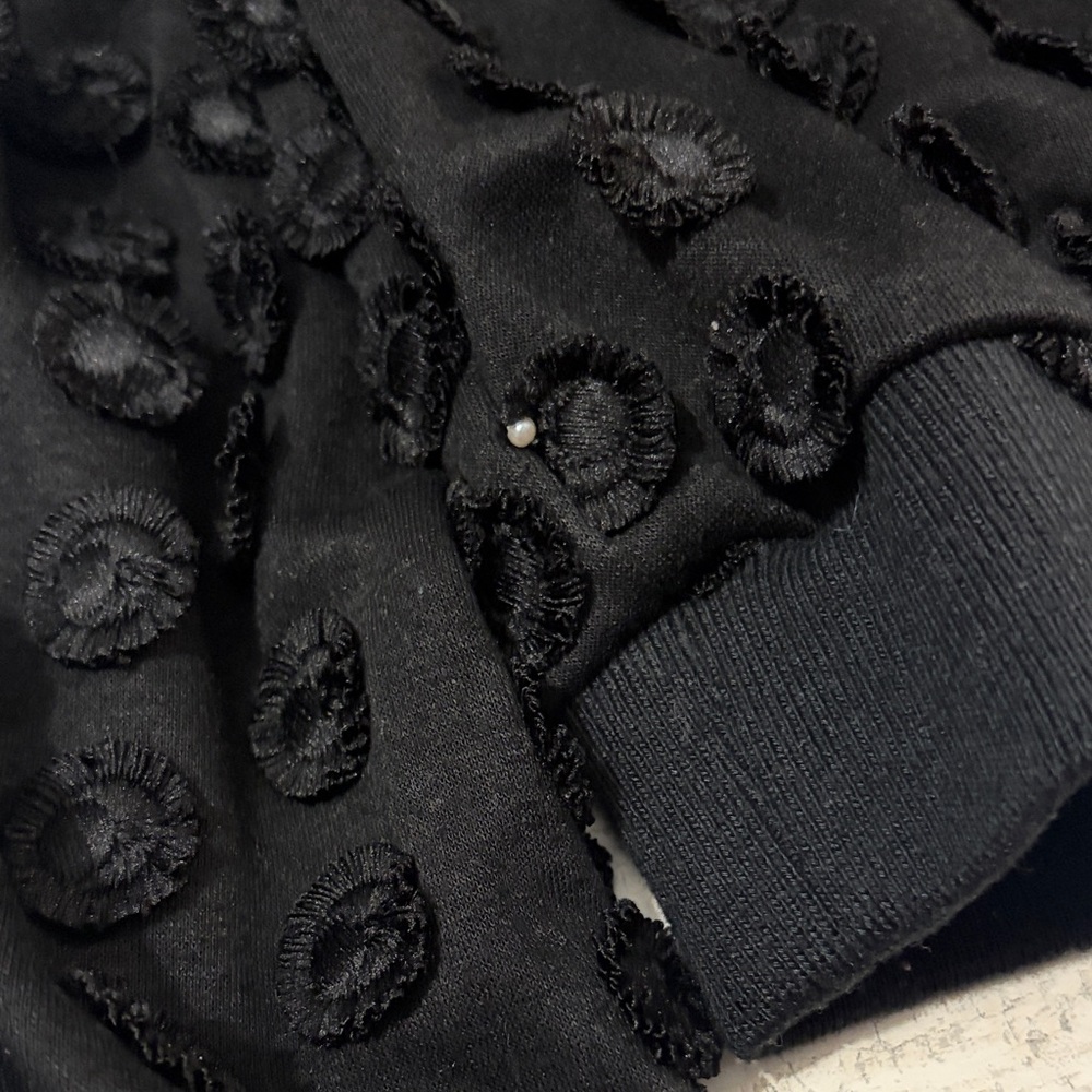 Pearl by Lela Rose Black Textured Women's Top Size XS - Picture 6 of 10
